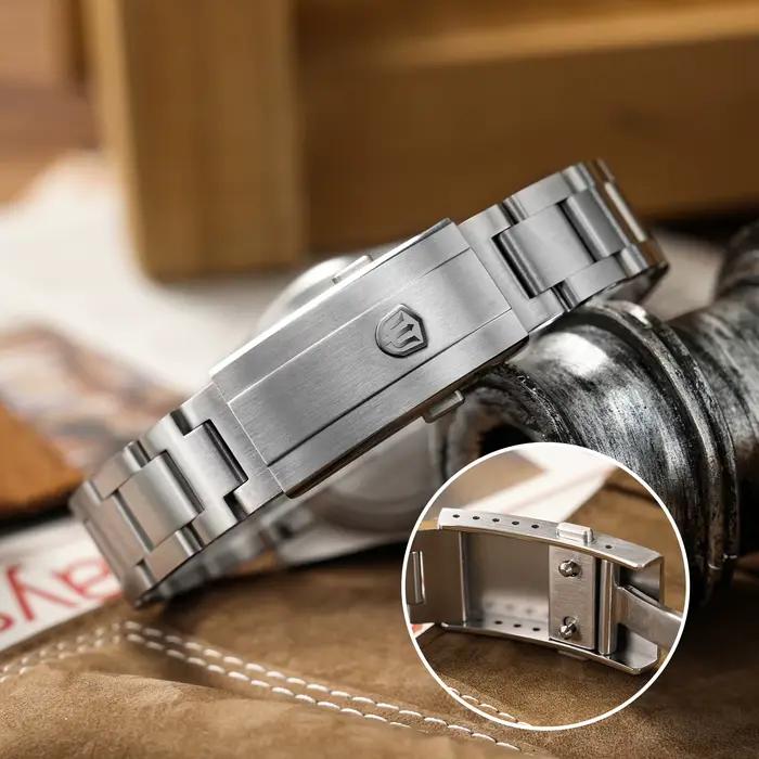 Montre de plongée quartz vendange avec lunette aluminium résistante à l'eau pour hommes océan vintage