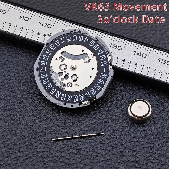 Horloge à Quartz Dwayne Campbell VK63 Mouvement Date à 3 Heures Chronographe Montre Accessoire Occasionnels Spéciaux