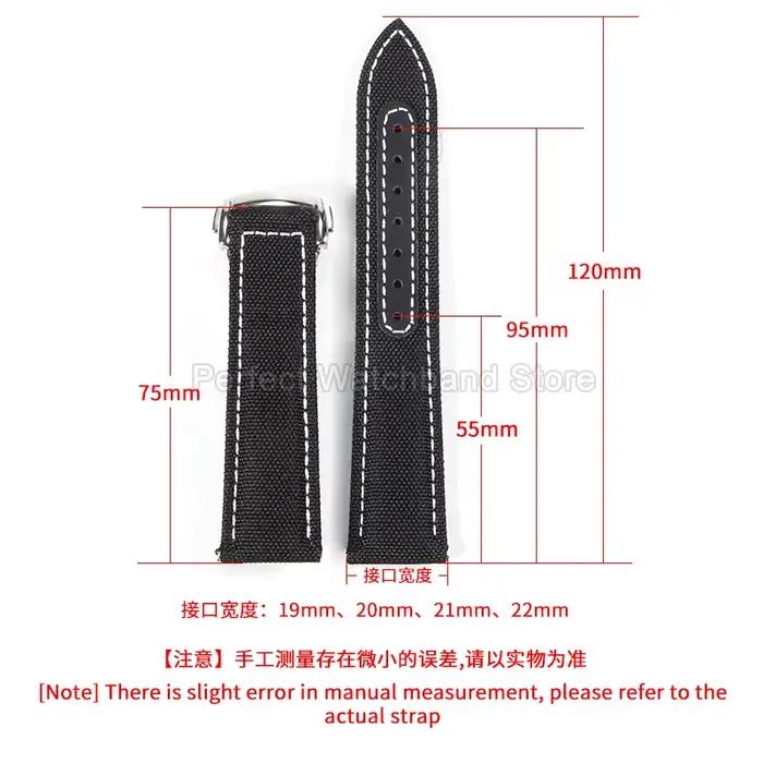 Pour Omega Snoopy 600 Seamaster 300 Speedmaster De Ville Style Original sans couture exquis bracelet De montre en Nylon 19 20 21 22mm noir