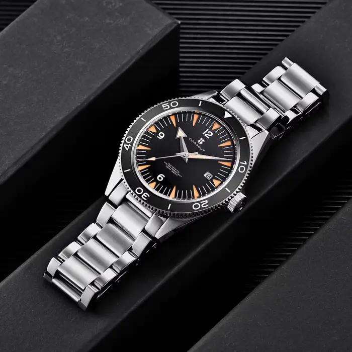 Lunette en céramique 100 étanche luxe Corgeut montre hommes 41mm saphir mécanique horloge plongeur mis5 automatique montre-bracelet