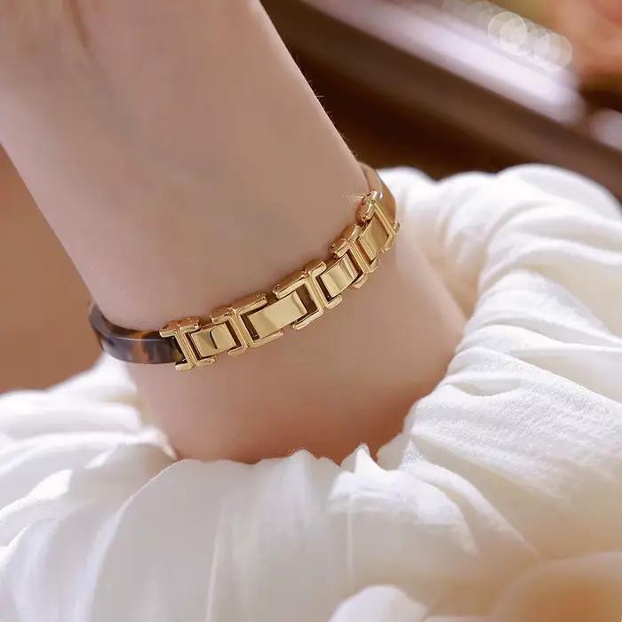 Bee Sister dames montres nouveau 2025 luxe écaille de tortue ambre