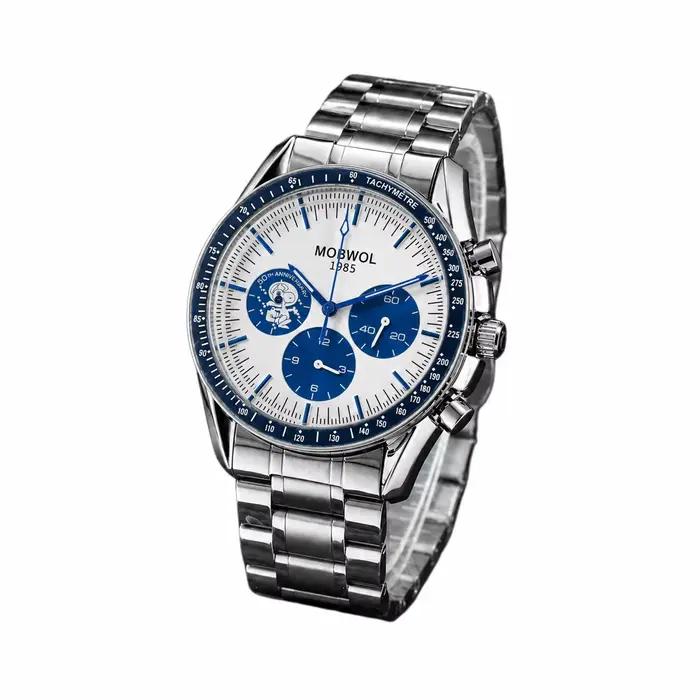 Montre en acier inoxydable à quartz pour hommes résistante à l'eau et aux chocs pour activités quotidiennes et sportives