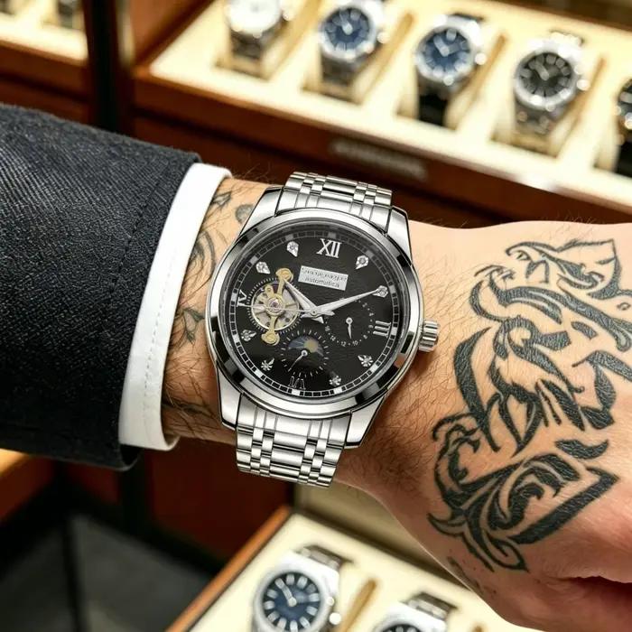 Nouvelle montre mécanique automatique pour homme