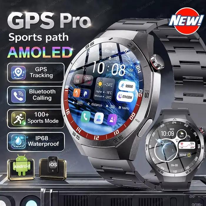 Nouvelle montre connectée GPS Pro 2026 avec écran AMOLED 1