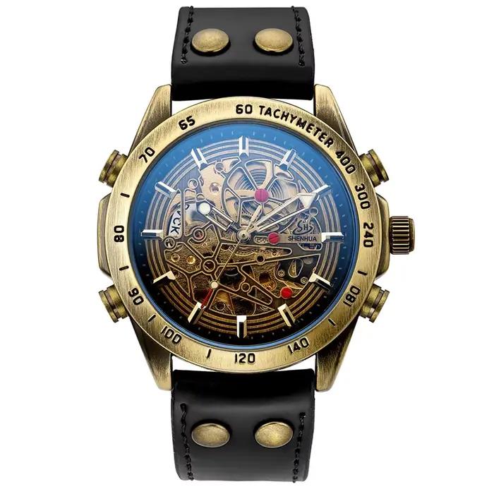 Montre Gorben Style Steampunk Design Vintage Automatique à Remontage Automatique pour Hommes Occasions Spéciales