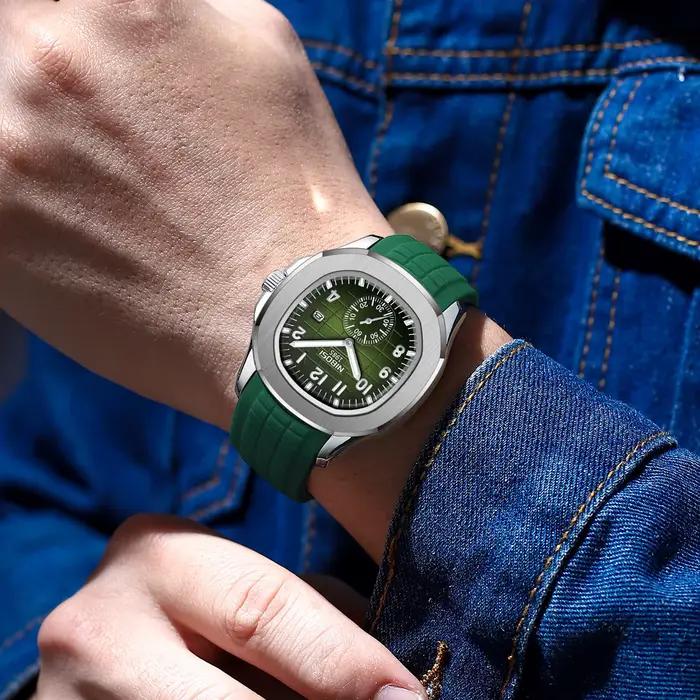 Nouvelle montre homme acier inoxydable design moderne lumineuse occasionnels résistante à l'eau quartz style simple