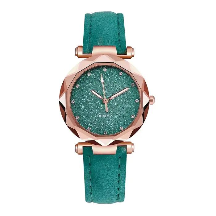 Dames montre à Quartz en or Rose femme ceinture