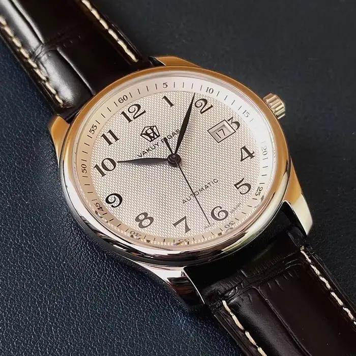 Vakuy montre mécanique automatique homme d'affaires visage de bon augure mouette ST2130 mouvement pointeur bleu étanche