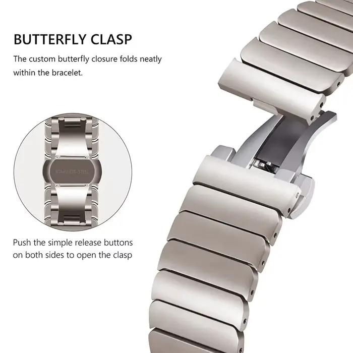Bracelet en titane pour Apple Watch Ultra 3 2 49mm 11 10 46mm 9 8 7 5 4 3 SE 44mm 45mm acier inoxydable pour iWatch métal unisexe occasions spéciales