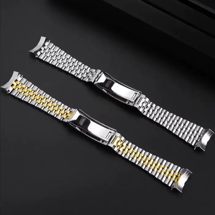 Bracelet de montre Jubilee à extrémités courbes 21 mm 22 mm pour Tudor Black Bay 41 mm M7941A cadran rouge