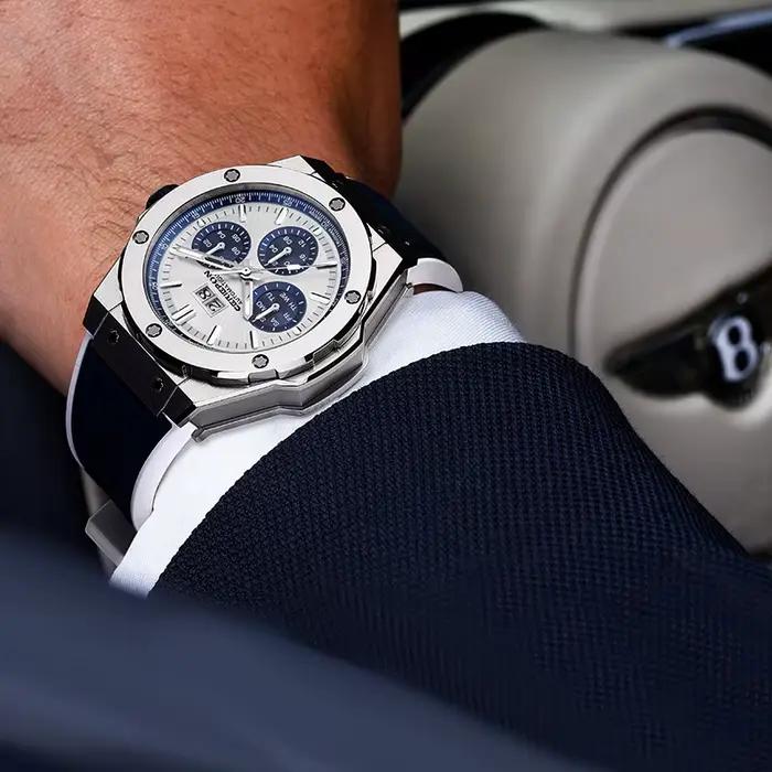 Montre mécanique automatique CERIEPON Série Blue Planet avec cristal saphir
