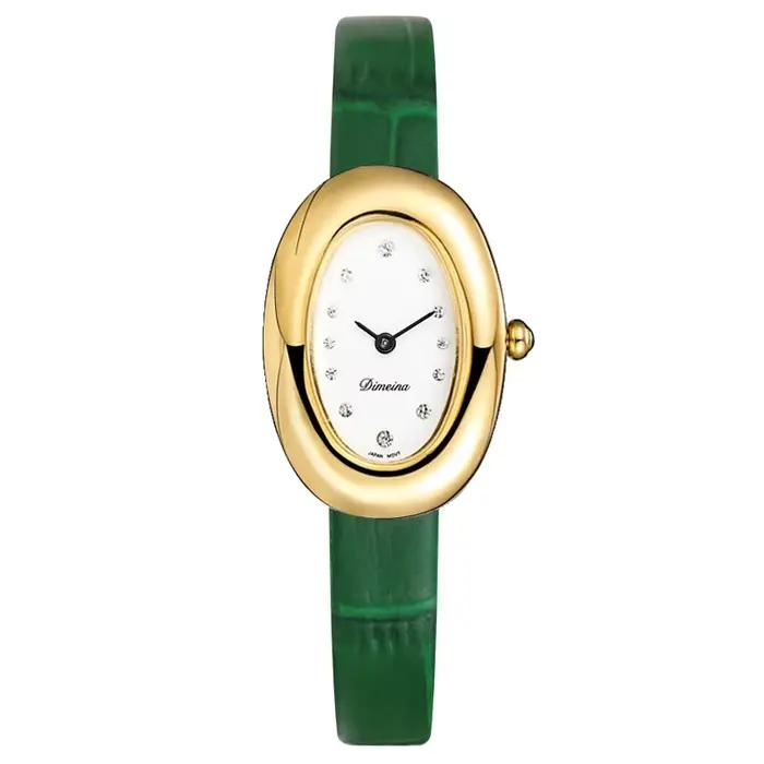 Femmes montre à Quartz de luxe chiffres romains Reloj Vintage Simple horloge ovale dames en cuir noir Orologio or argent montre-bracelet