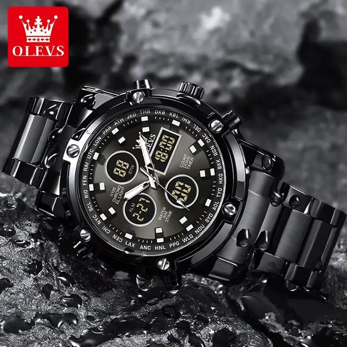 Montre-bracelet de sport numérique à quartz pour homme