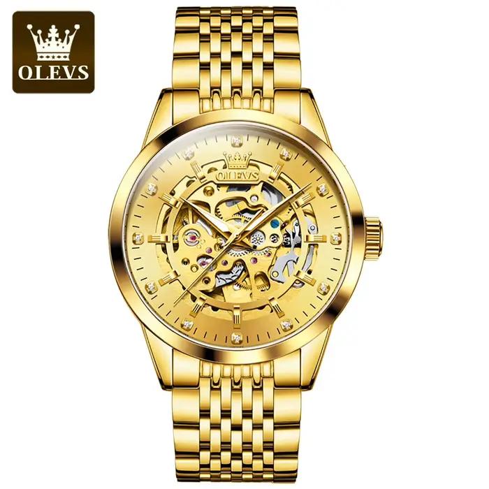 Montre OLEVS 9920 Automatique Squelette Luxe Hommes Occasions Spéciales Robuste Élégante Fonctionnalités Avancées