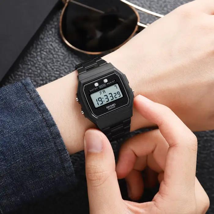 SKMEI Chrono Montre Numérique Pour Hommes Femmes Casual