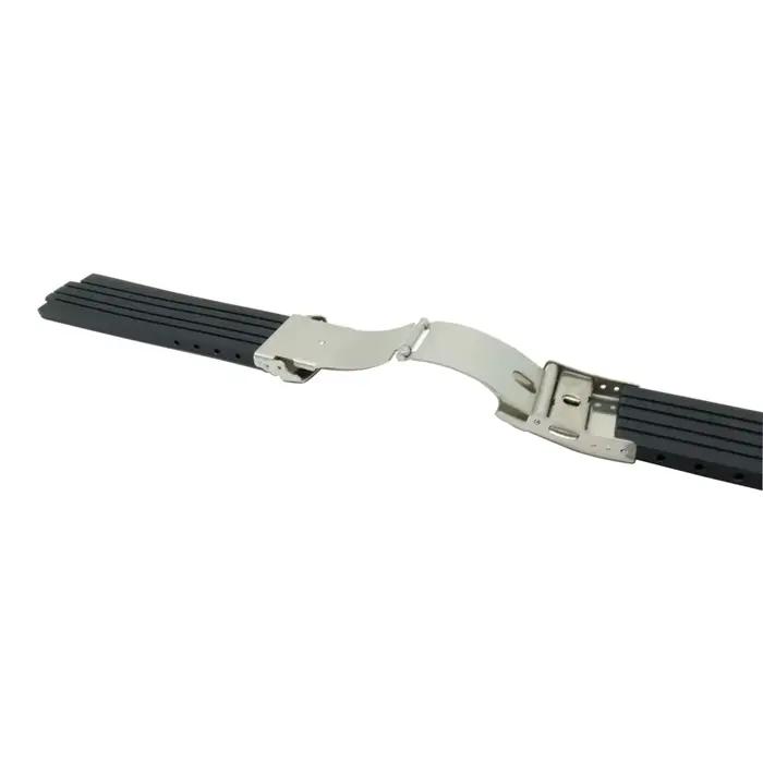 Silicone Watchband For Oris Aquis Watch Band Convex Strap Stainless Steel Safety Buckle Wrist Bracelet Black 24mm x 11mm