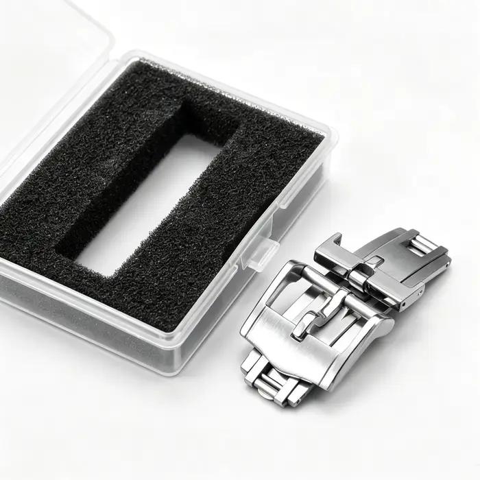 Boucle déployante à ressort de luxe en acier inoxydable 316L pour montres Omega
