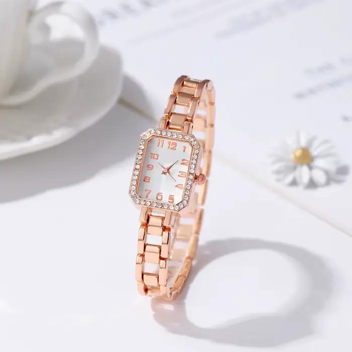 Montre pour femme de luxe 2025 nouveau Simple carré plein diamant