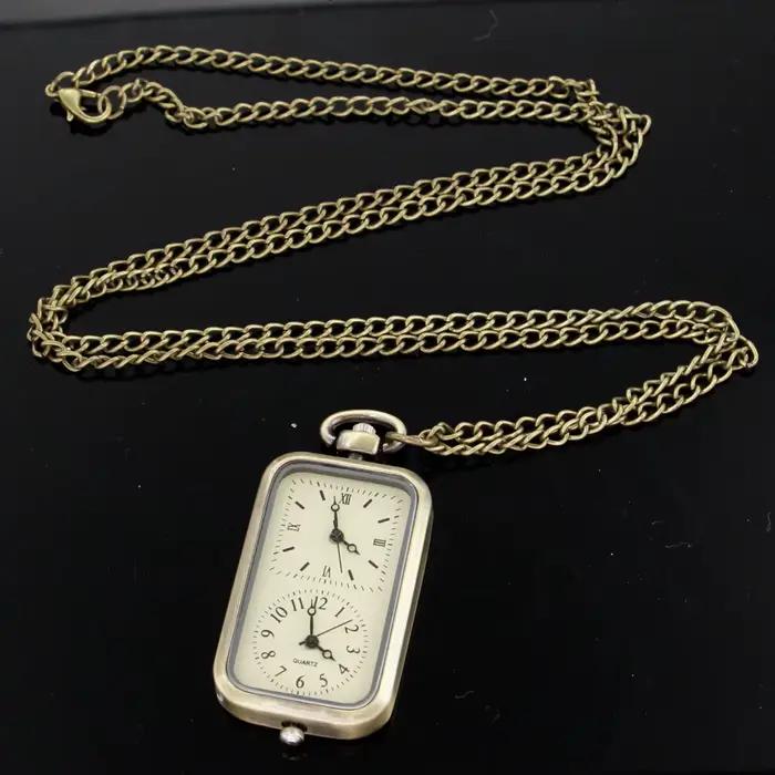 Montres de poche rectangulaires au Design bilingue