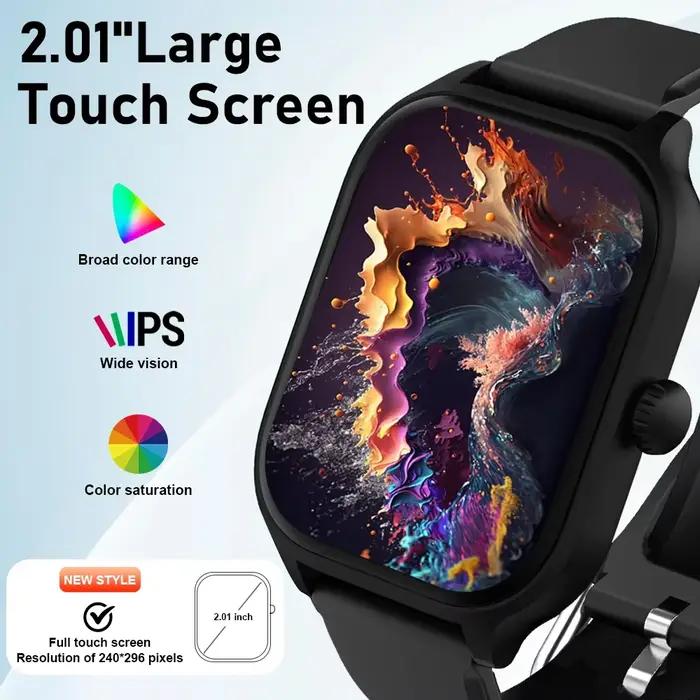 Montre intelligente CHAONB avec suivi de fitness, tracker de sommeil, résistance aux chocs, bracelet en gel de silice pour homme et femme occasions spéciales activité sportive