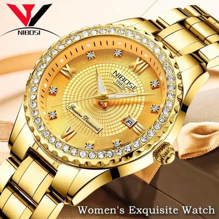 NIBOSI amoureux montre hommes femmes montres Relogio Feminino haut marque de luxe