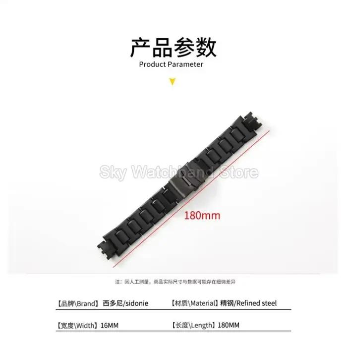 Pour ​ ​ Casio PRO TREK – bracelet de montre en plastique et acier noir