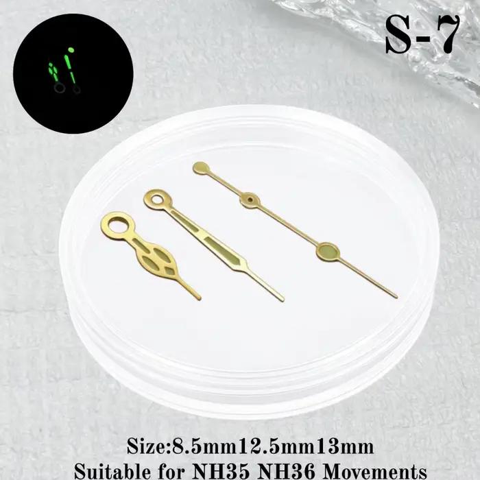 Aiguilles de montre lumineuses bleu-vert pour Seamaster Submarine