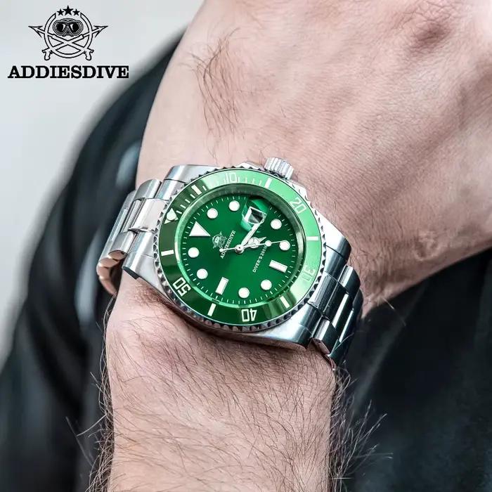 ADDIESDIVE montre classique pour hommes avec lunette en céramique 200 m