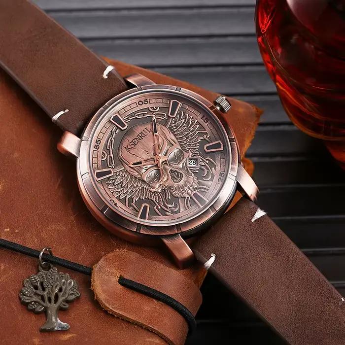 Montre crâne rétro pour hommes