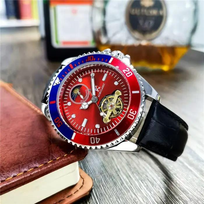 Montre mécanique pour hommes de la série Luxe