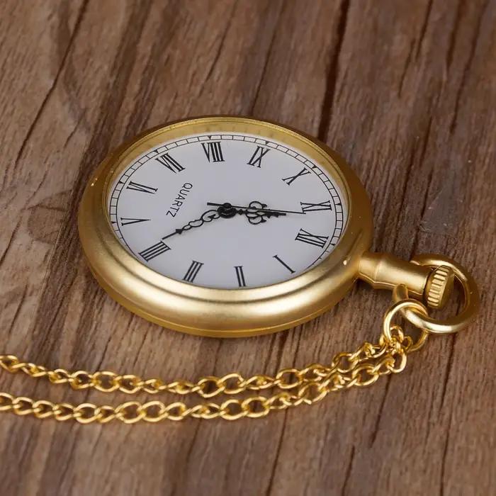 2025 nouvelles montres de poche à Quartz de mode en or Vintage