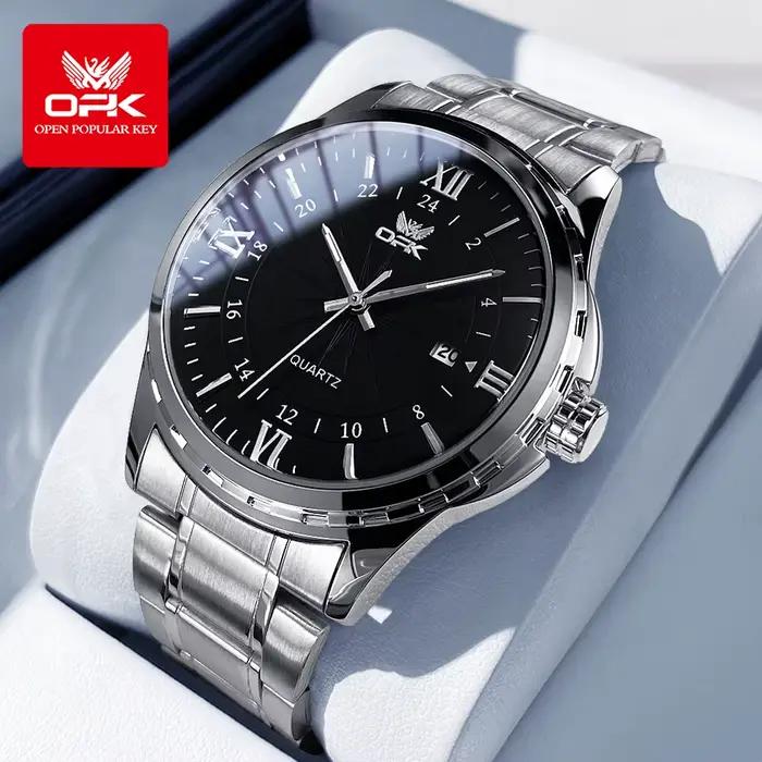 OPK 6003 montres pour hommes multifonctionnel chronographe montre-bracelet Original étanche lumineux Quartz montre automatique Reloj Hombre
