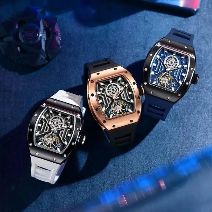 Montre automatique squelette Daniel Gorman 919028 pour hommes et femmes