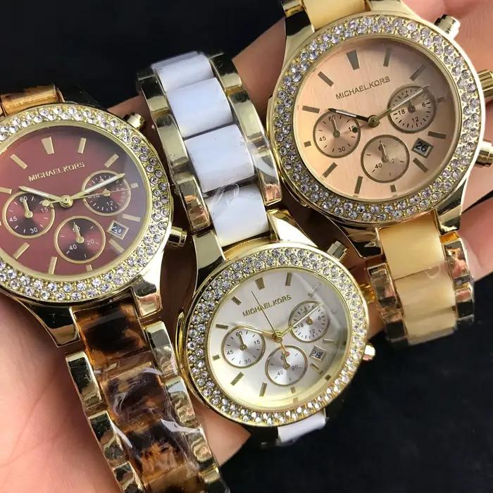 Montre Michael Kors pour femme en alliage multifonctionnelle avec chronomètre style professionnel décontracté et tendance occasions spéciales