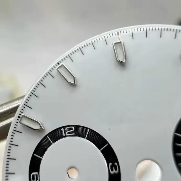 Cadran de montre Clean Factory pour pièces détachées remplacement cadran dtna126500 mouvement 4131 blanc noir occasions spéciales cadeau