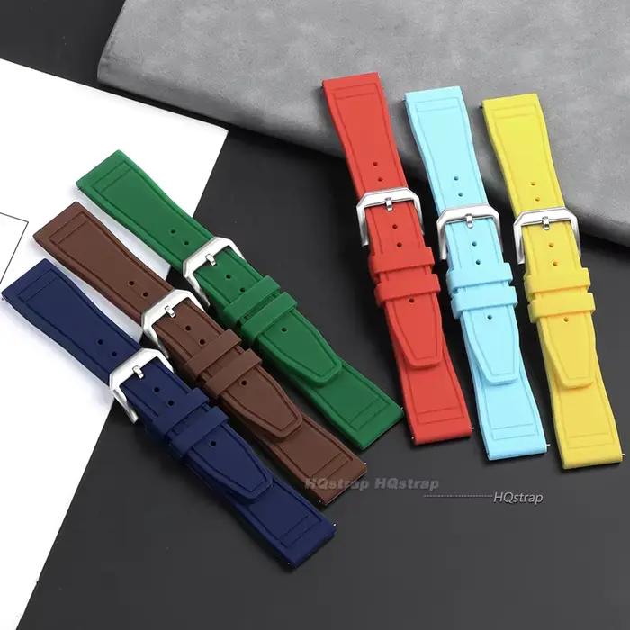 Bracelet de montre en caoutchouc étanche à dégagement rapide