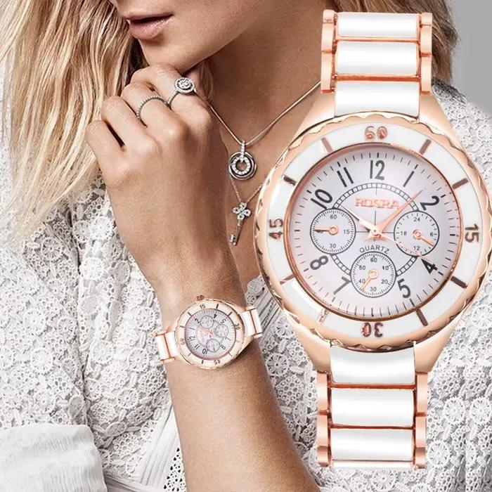 Montre femme or Rose blanc
