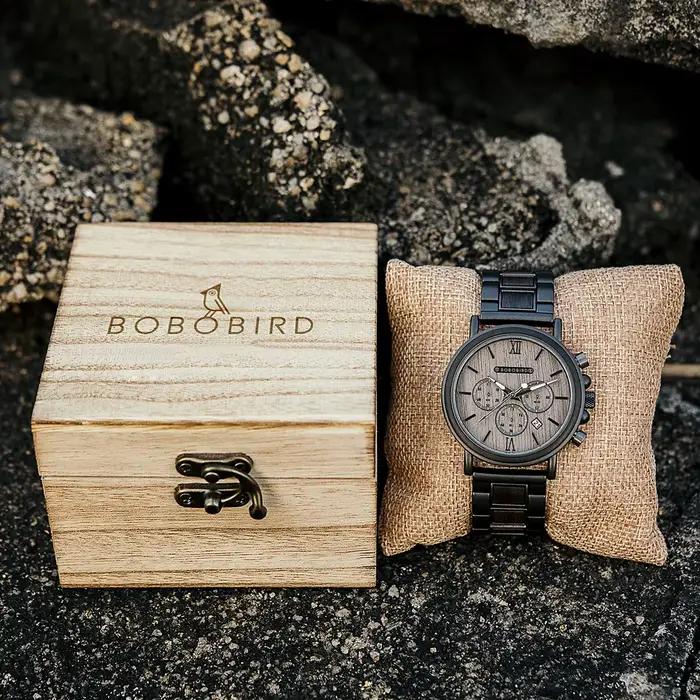 BOBO BIRD – montre-bracelet en bois à Quartz pour hommes