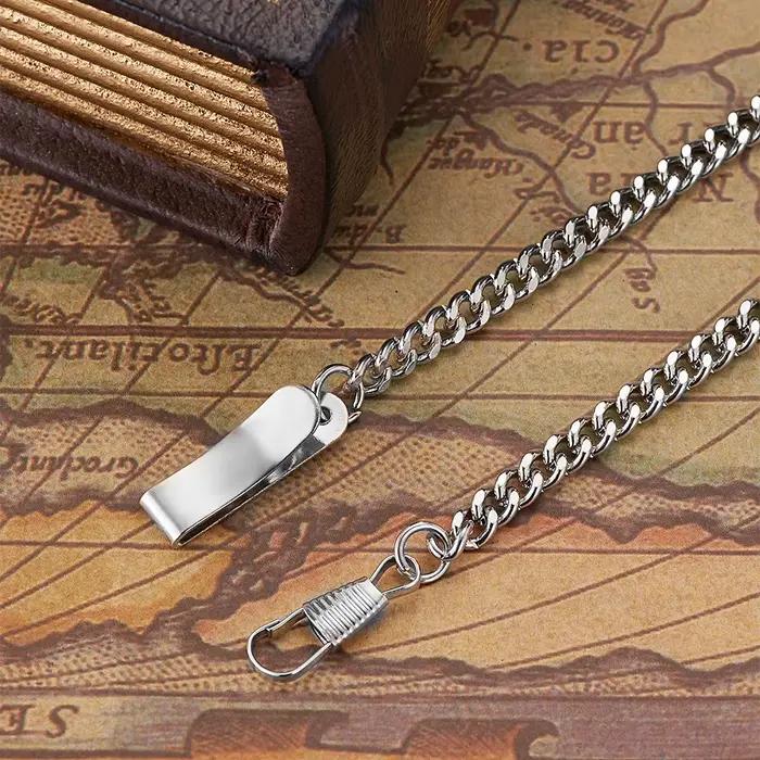1 pièces Vintage argent noir bronze or alliage montre de poche chaînes pour mécanique Quartz hommes femmes