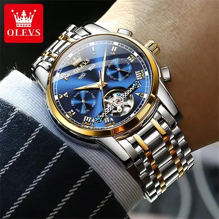 OLEVS 6607 montres automatiques pour hommes montre mécanique originale