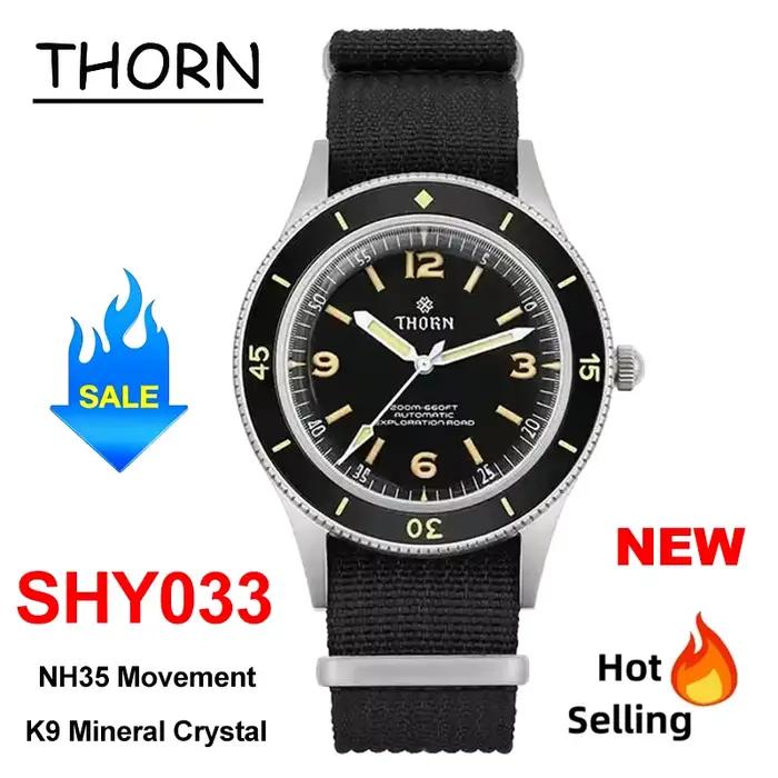 Thorn SHY033 – montre mécanique Vintage pour hommes
