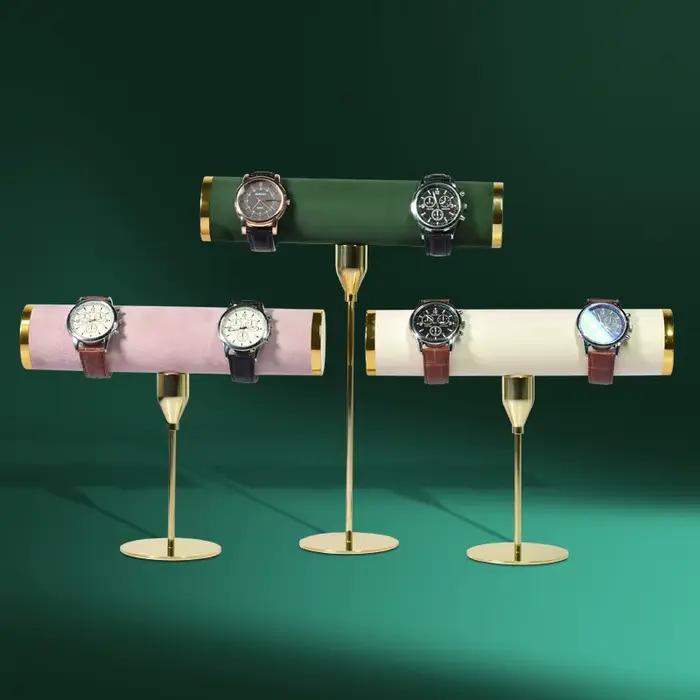 Organisateur de montre de couleur rose vert bleu Beige