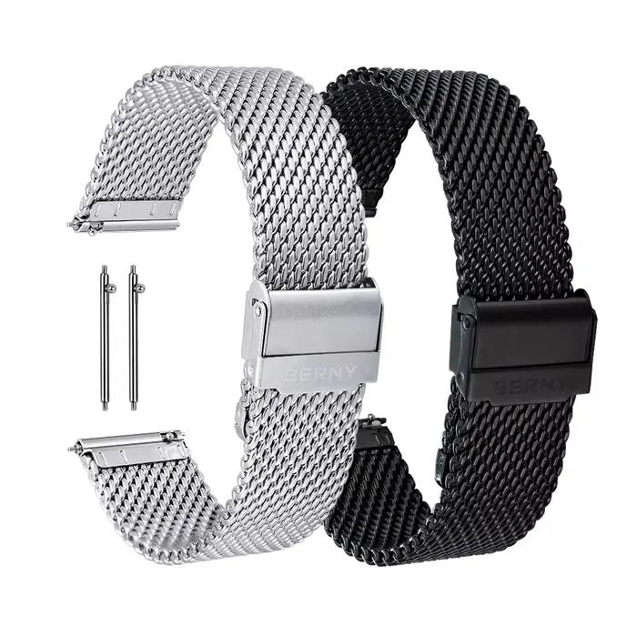 Bracelet de montre en maille pour hommes
