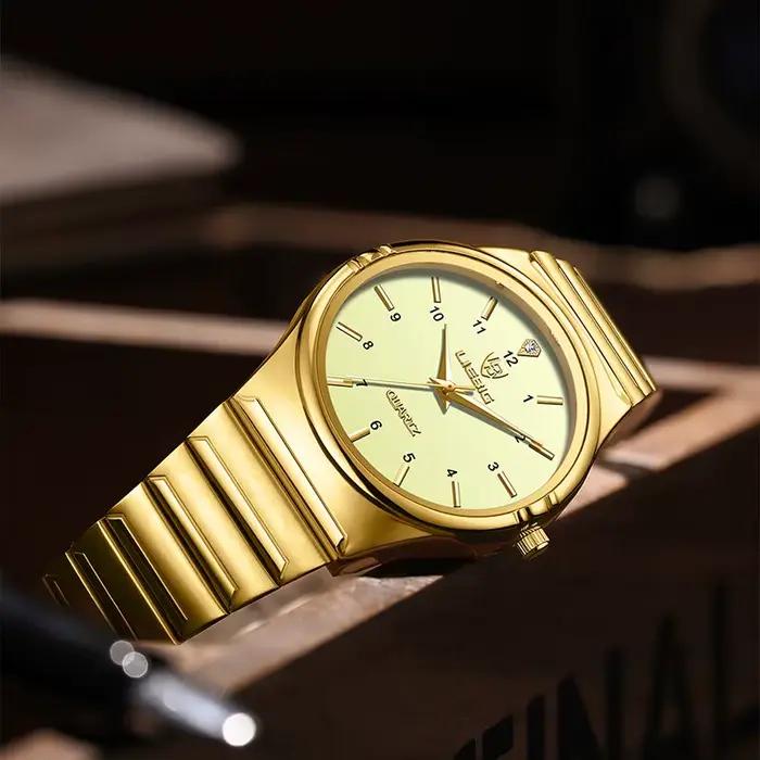 Montre-bracelet de luxe en acier inoxydable pour hommes et femmes