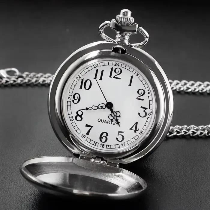 Montre à gousset — Montre de poche unisexe en argent Vintage