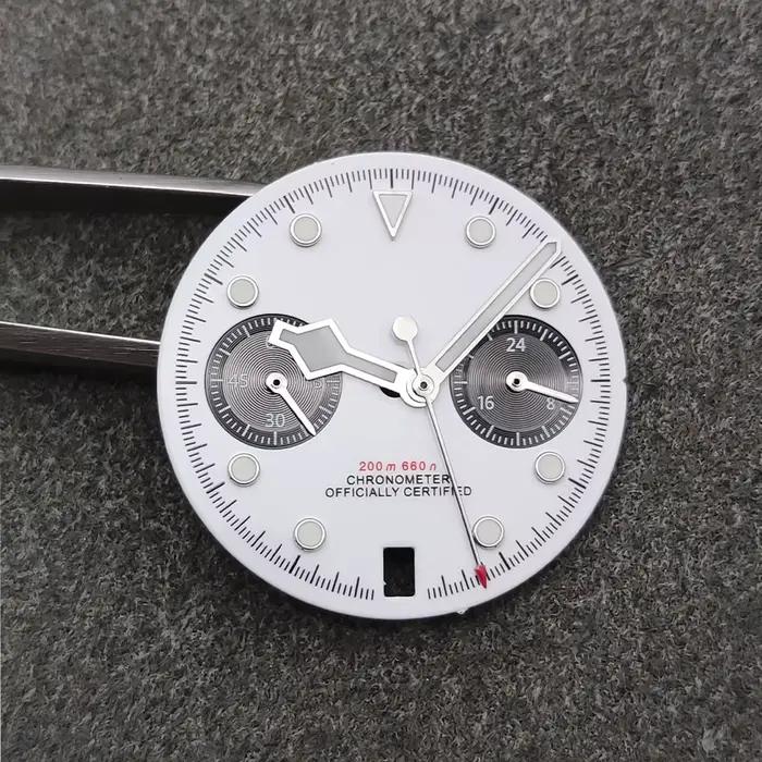 Cadrans de montre Excellent 29.5mm VK64 cadran blanc noir rose bleu ciel vert lumineux ajustement
