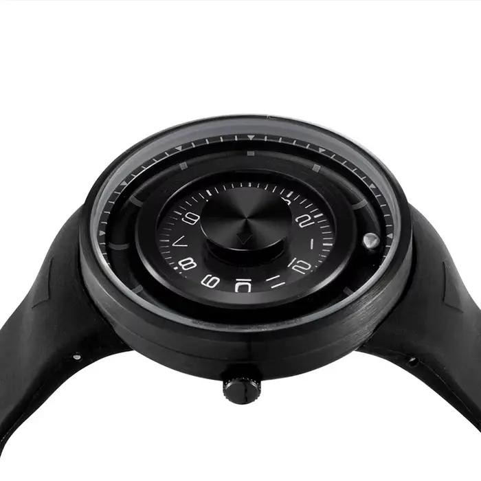 Montre inhabituelle pour hommes pointeur perlé montre-bracelet à Quartz homme horloge mâle Relogio Masculino Style noir