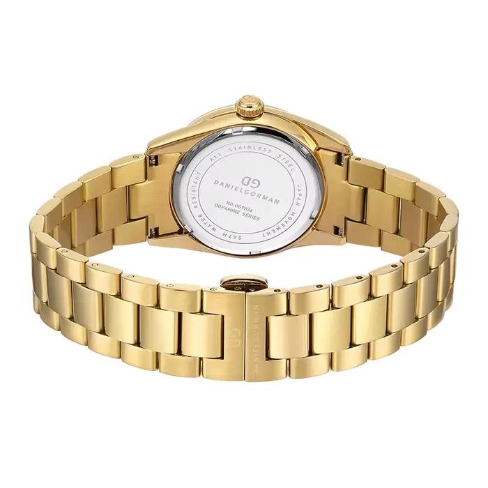 Montre Daniel Gorman Dopamine Series Bracelet Doré Cadran Coloré Luxe Pour Femme Occasions Spéciales