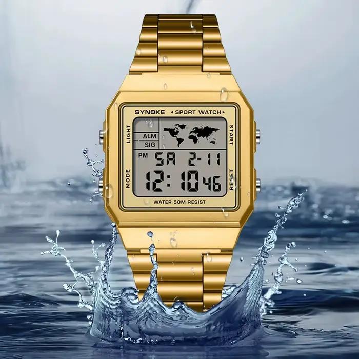 Montres de sport DNono en acier inoxydable pour hommes