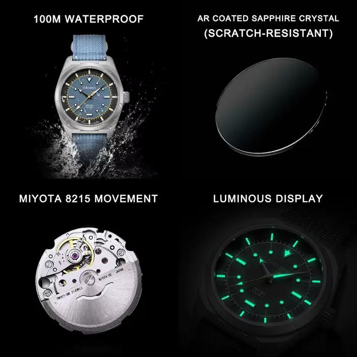 CADISEN TI-7 Autodyne 2026 NOUVEAU Montre mécanique automatique en titane pour homme